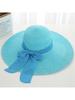 Women Wide Brim Straw Sun Hat With Bow Beach Travel Summer Hat