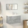 VidaXL Ensemble de meubles de salle de bain 3 pcs gris béton, armoire de salle de bain, armoire de rangement de toilette, 3324918