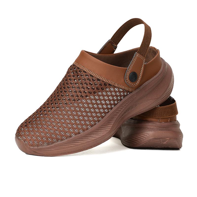 Fashion New Men's Air Mesh Breathable Half Slippers Driving Shoes Casual Mules Moccasins Breathable Loafers Zapatos Hombre