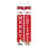 Foldable Christmas Porch Door Banner Polyester Santa Claus Hanging Couplet  Spring Festival