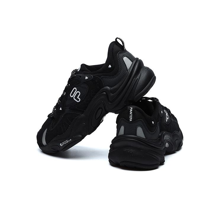 Fila Fusion Buzzard Meteor Shoes Leather Fabric Retro Sports Low Top Lifestyle Shoes Women Sneaker Black T12W141105FBK