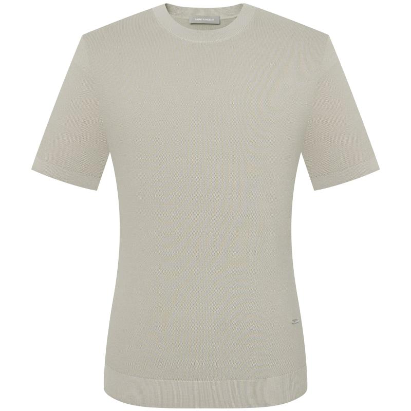 Baoxiniao Men's Round Neck Short Sleeve Knitted T-shirt