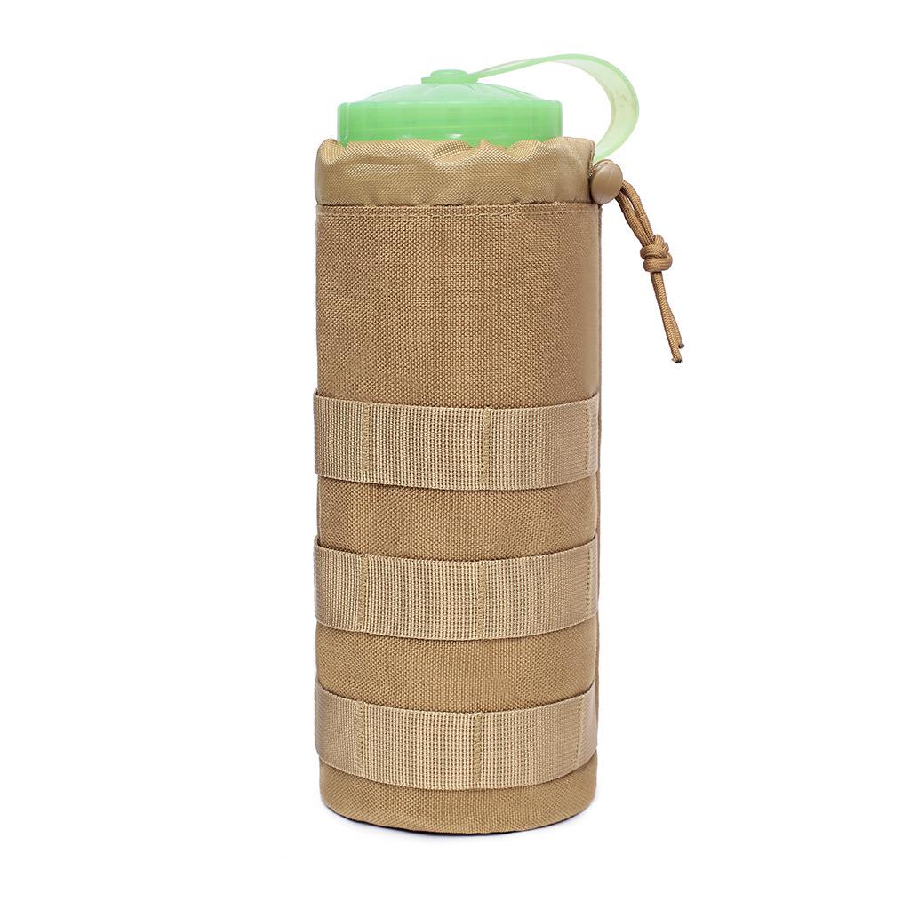 

Hoyoo Outdoor Mesh Tactical Water Bottle Bag - Multi-Function Camouflage Waist & Hanging Bag for Cycling and Mountaineering.