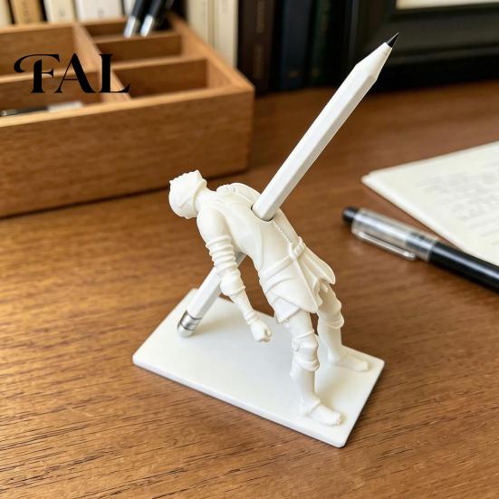 Ninja Pen Holder Unique Holder, 3D Printed Plastic Pencil Organizer, Funny Stand for Desk Creative Office Stationery Storage Stand, Pens Markers