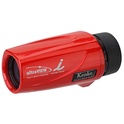 

Kenko 320020 Ultra View I 8x21FMC 8x 21mm Caliber Fully Waterproof Fully Multi-Coated Red Monocular