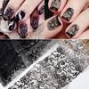 10Pcs/set Laser  Sky Nail Foil Nail Art Transfer Sticker Nail Tips Decoration