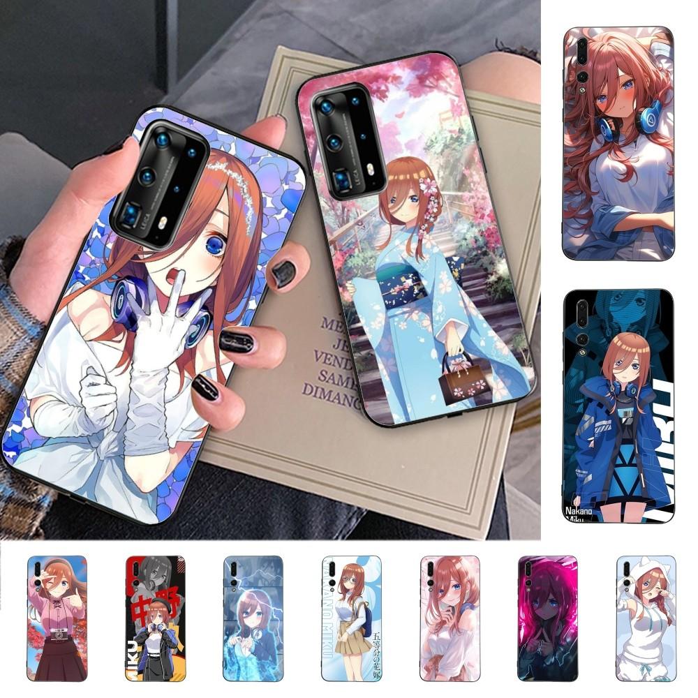 Cartoon Characters Nakano Miku Phone Case For Huawei P 8 9 10 20 30 40 50 Pro Lite Psmart Honor 10 Lite 70 Mate 20lite