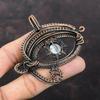 Evil Eye Blue Lace Agate Pendant Copper Wire Wrapped Jewelry Handmade Gemstone Pendant Evil Eye Jewelry Wire Pendant Copper Pendant For Gift