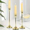 3Pcs European Style Metal Candlestick Exquisite Metal Tabletop Candle Holder  Home Decor