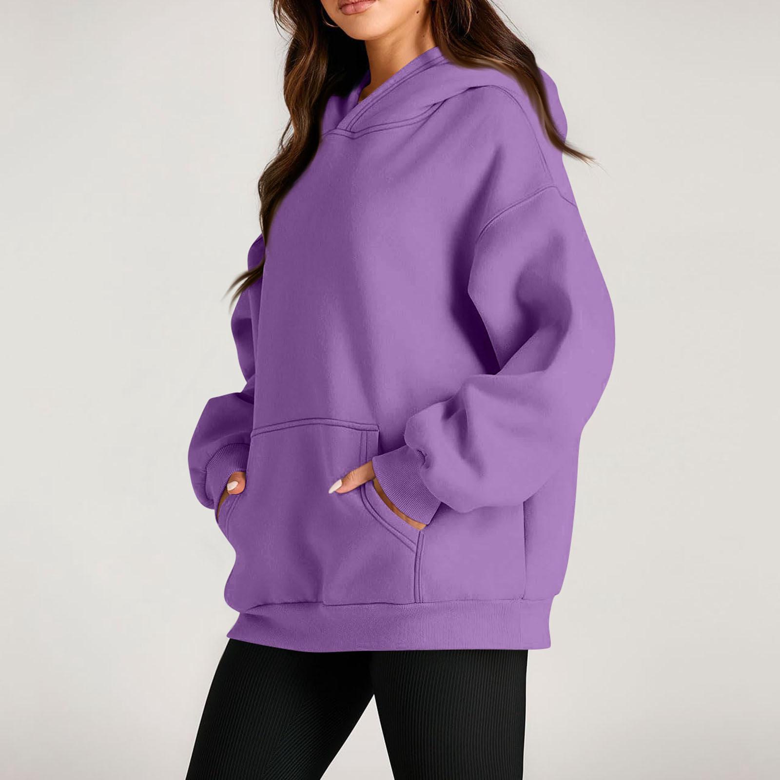 

Womens Oversized Sweatshirts Fleece Hoodies Long Sleeve Shirts Pullover Fall Clothes With Pocket L