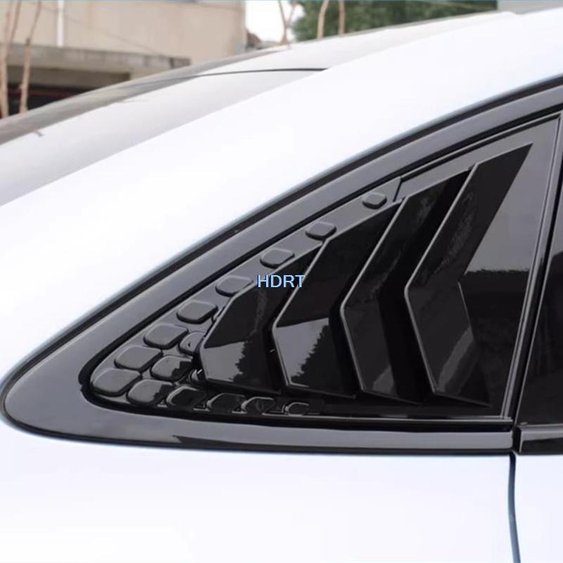 Car Style Rear Triangle Window Blind Trim For BYD Atto 4 Seal EV + Louver Air Outlet Cover Protector Decoration Accessories
