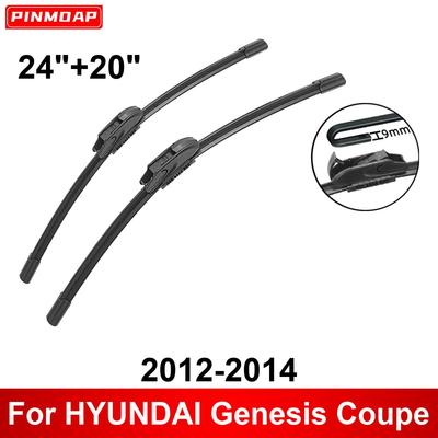 Auto Scheibenwischer für HYUNDAI Genesis Coupe 2012-2014 24" + 20" Vorne Hinten Wischerblätter Bürsten Abzieher Zubehör 2012 2013 2014