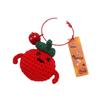 Handmade Knitted Corn, Tomato & Persimmon Keychain Pendant - Cute Ornament & Small Gift