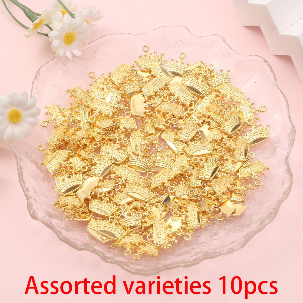 5/10/20pcs alloy material crown pendant, creative personalized retro crown pendant DIY earrings bracelet necklace
