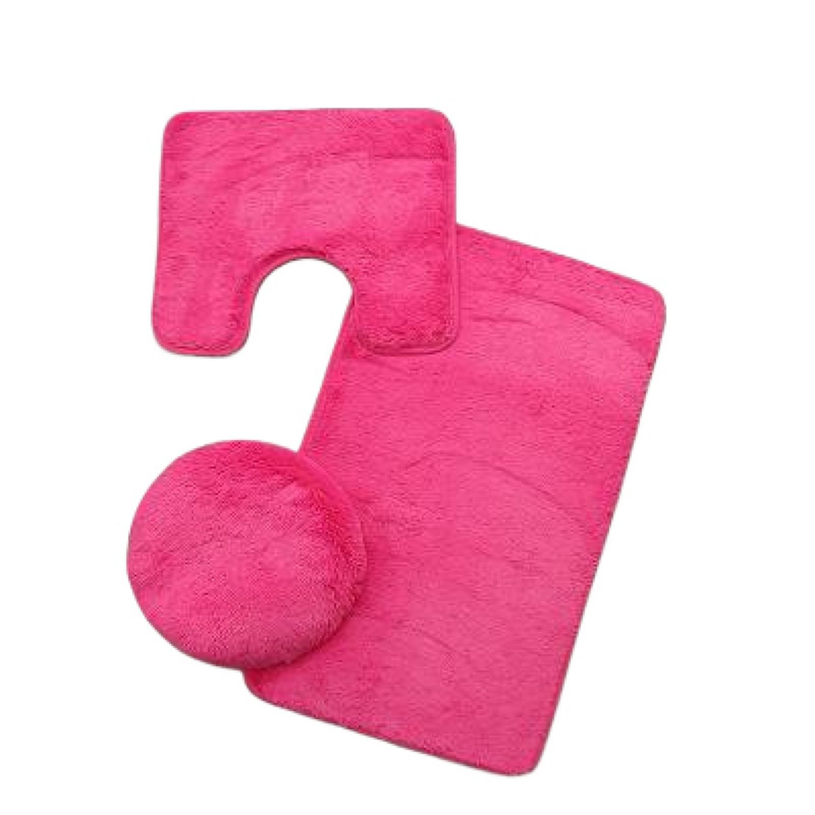 

Килимки для ванної кімнати, рельєфні килимки та чохли для ванної кімнати з гумовою підкладкою, набір із 3 предметів, суцільний One Size