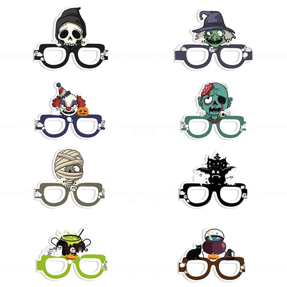 

8 шт. Складные очки Happy Halloween тыква клоун летучая мышь привидение вечеринка украшения домашний декор