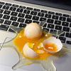 Broken Egg Spoof Phone Stand Realistic Spilled Milk Tea Prank Toy Funny Desk Ornament Stress Relief Decorative Holiday Gift