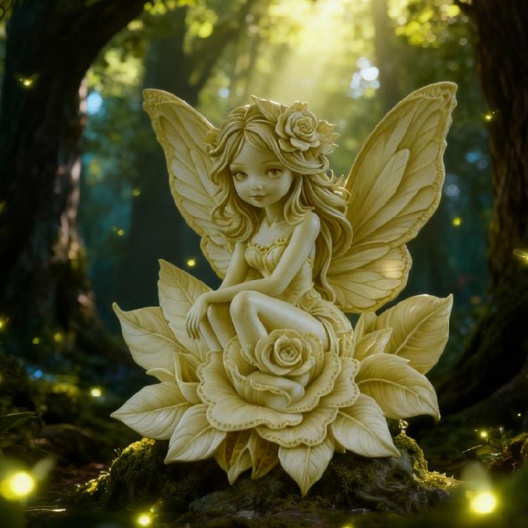 Silicone Rose Butterfly Fairies Fondant Mold Easy Demolding Ideal for Family Crafts Baking Projects and Decorative Art