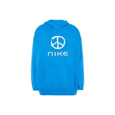 Women's Color-Block Logo Print Hoodie In Blue