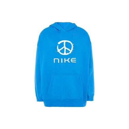 

Nike Women s Color-Block Logo Print Hoodie in Blue EU M синій