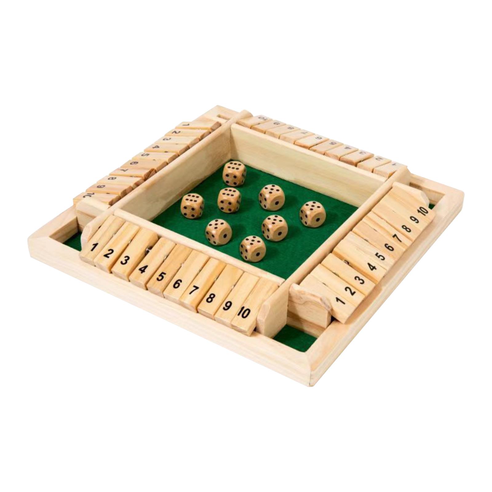 

Деревянная игра в кости Shut The Box, Классическая настольная игра, Семейная игра для паба, Математическая игра для детей и взрослых One Size