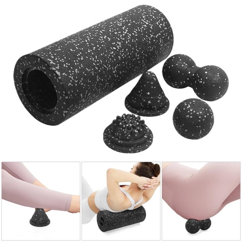 Deep Tissue Massage Rollers High Density Round Foam Rollers Peanut Massage Ball for Pilates & Stretching Fitness Tool