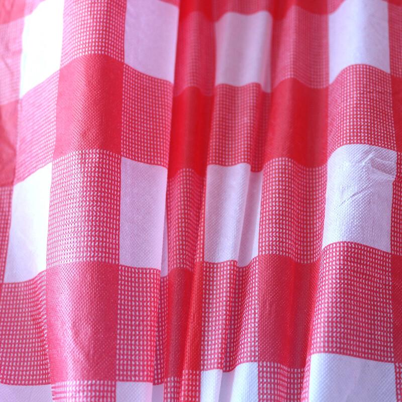 ZISIZ Red Plaid Disposable Plastic Tablecloth