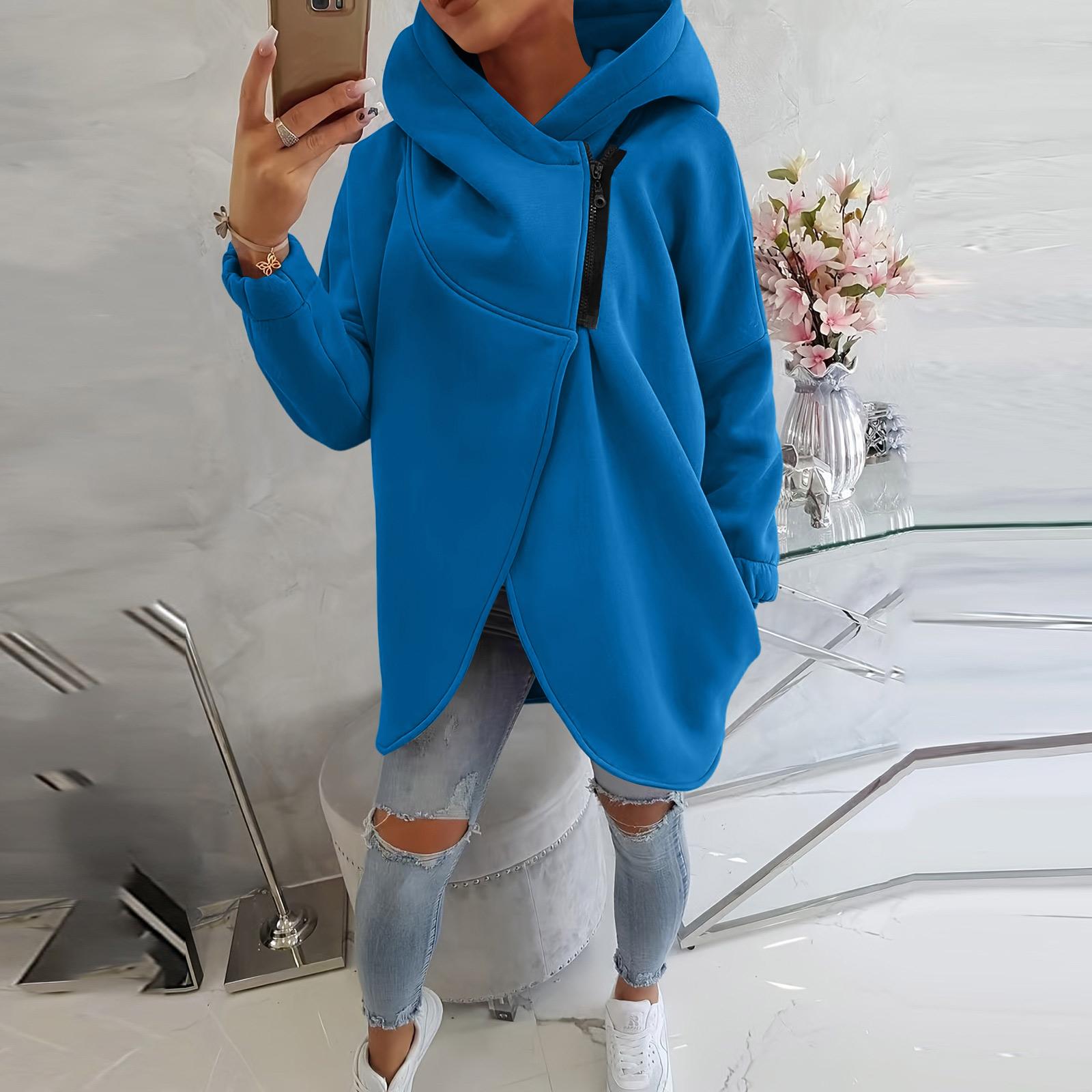 

Women s Faux Suede Button Jacket Oversized Gathered Hem Short Length Coat Casual Vintage Outerwear With Pockets S синий