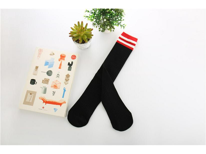 

Детские носки до колена из чистого хлопка для выступлений – до середины икры, не скатывающиеся и унисекс для спорта и школы 50cm for Height 130-160cm