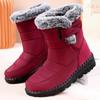 Snow boots for women's winter new velvet thickened warm cotton shoes waterproof, non-slip and comfortable medium tube platform shoes for women
