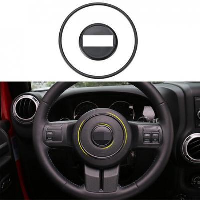 Black Steering Wheel Center Trim Bezel For 2011-17 Jeep Wrangler Compass Patriot