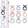 Floral Rabbit Ears Knotted Wire Hair Bands For Women With Elegant Metal Wire Scarf Design