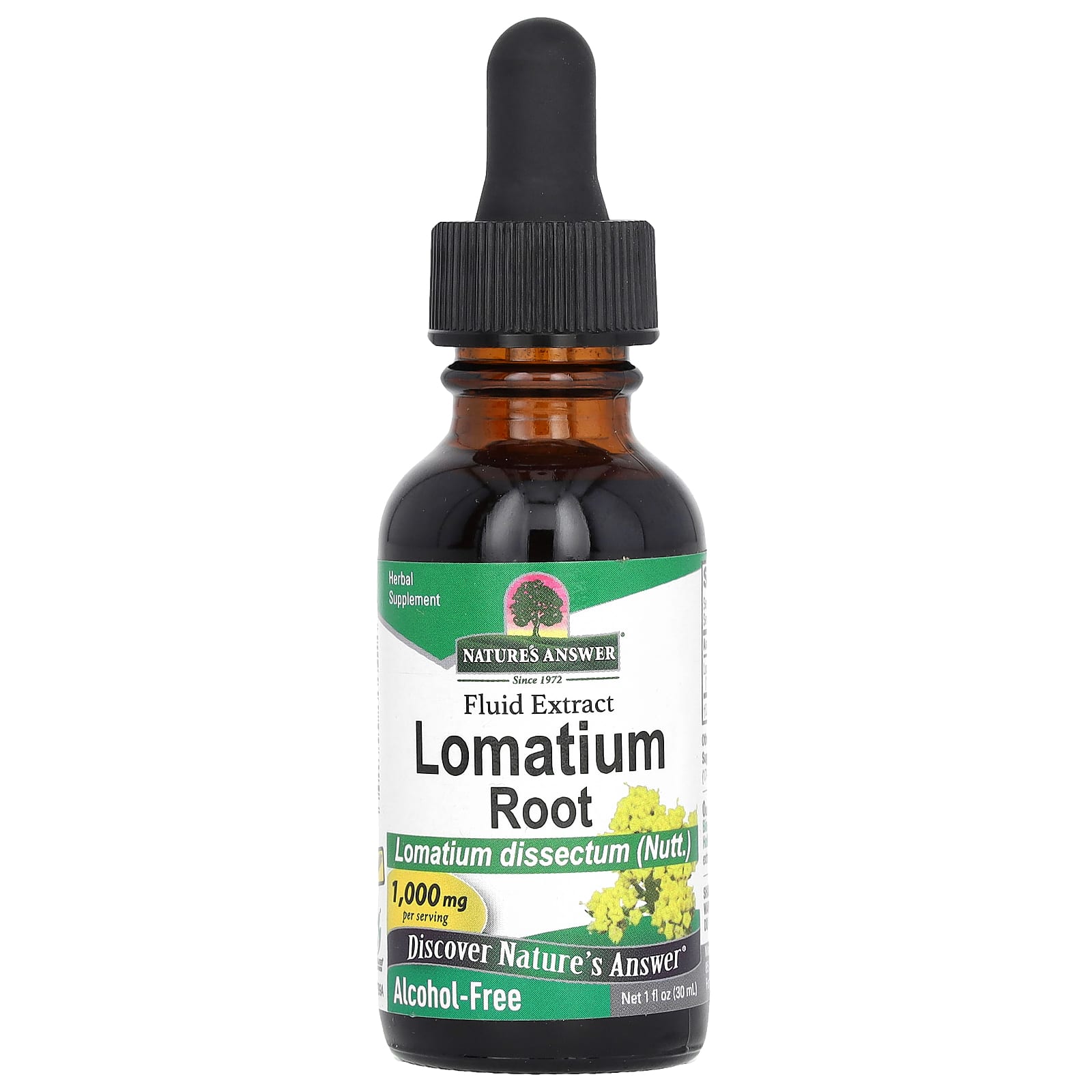 

Nature S Answer, Lomatium Root, Alcohol Free, 1,000Mg, 30Ml(1Fl Oz)