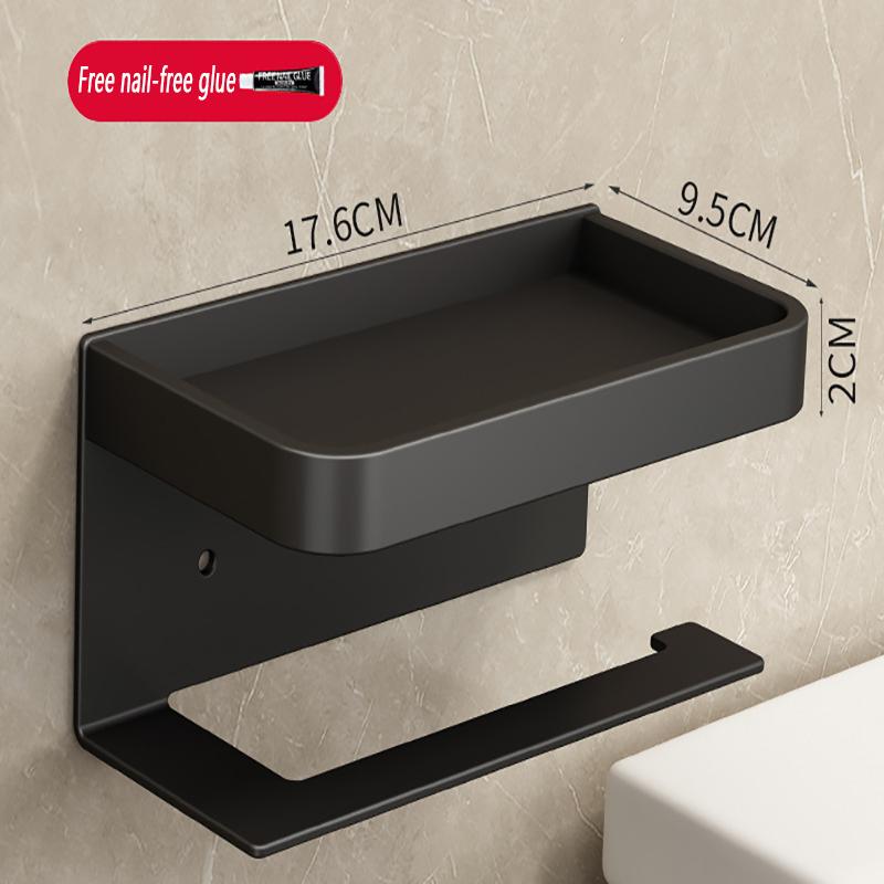 Fashionable and Elegant Wall Mounted Toilet Paper Holder Stainless Thickened Storage Rack Bathroom Toilet Paper Roll Holder