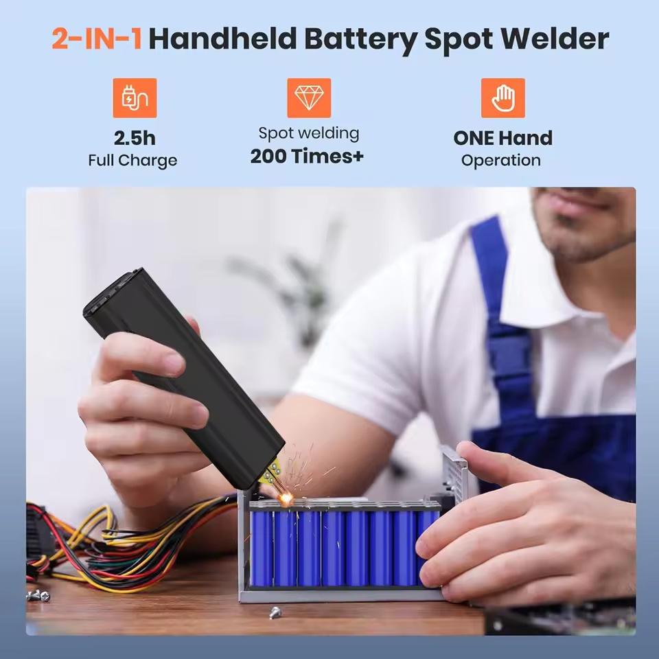 PXNBMB DIY Portable Handheld Battery Type-c Spot Welder for 18650 Lithium Battery, Nickel Strip and Nickel Belt Welding 5 Gear