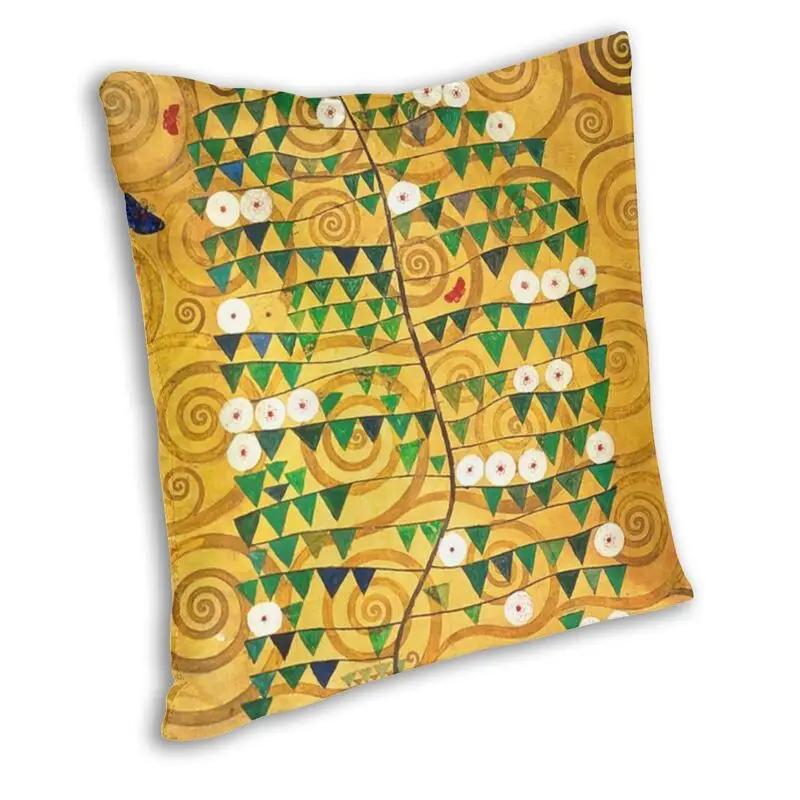 Gustav Klimt Painter Symbolism Art Cushion Cover Tree Of Life Stoclet Frieze Throw Pillow Case Square Pillowcase Home Decoration