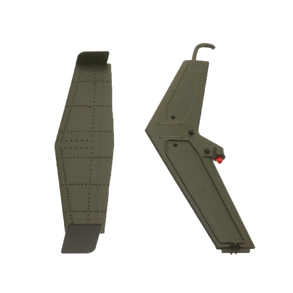 Eachine E220S MD500 RC Helicopter Spare Parts Green Nose Cover Set / Tail Wing / Canopy