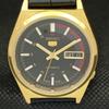 MONTRE VINTAGE SEIKO 5 AUTO 6309A JAPON HOMME JOUR/DATE NOIRE REMIS À NEUF a309511-9