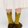 DEPOUND Label Wool Knit Socks - Olive