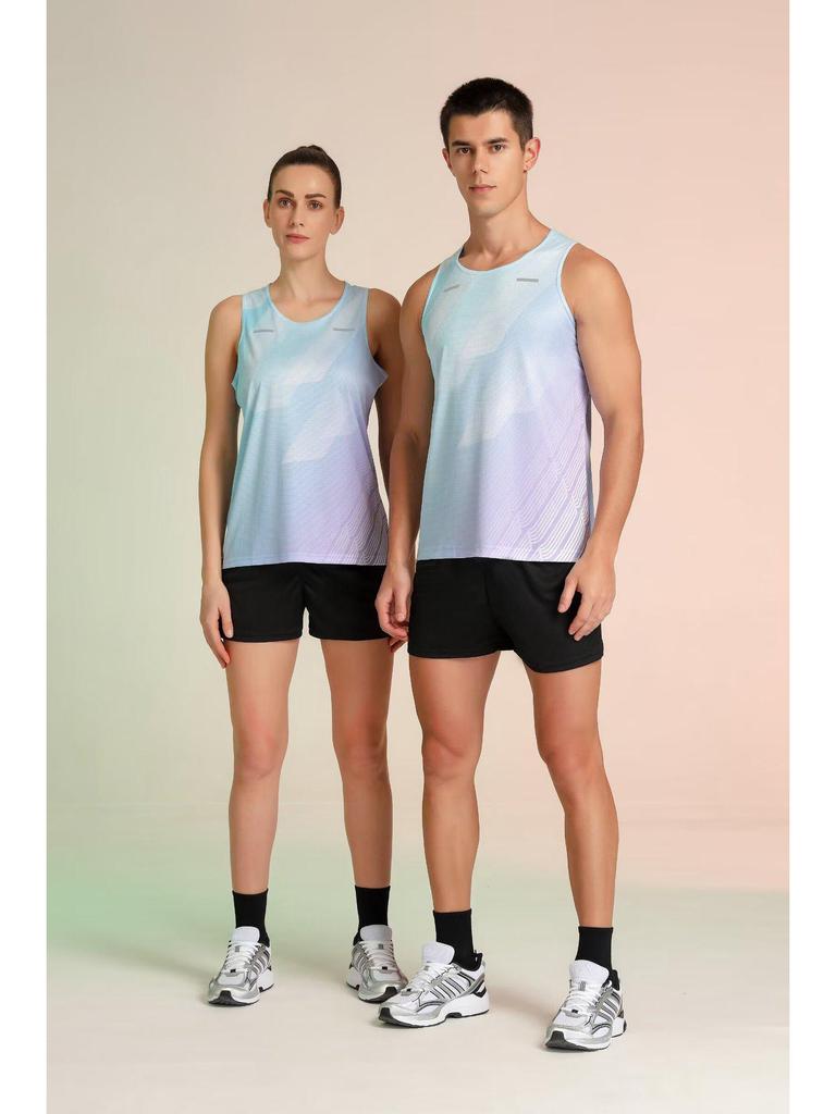 Unisex Track & Field Training Set: Vest & Suit for Marathon and Running Sportswear.