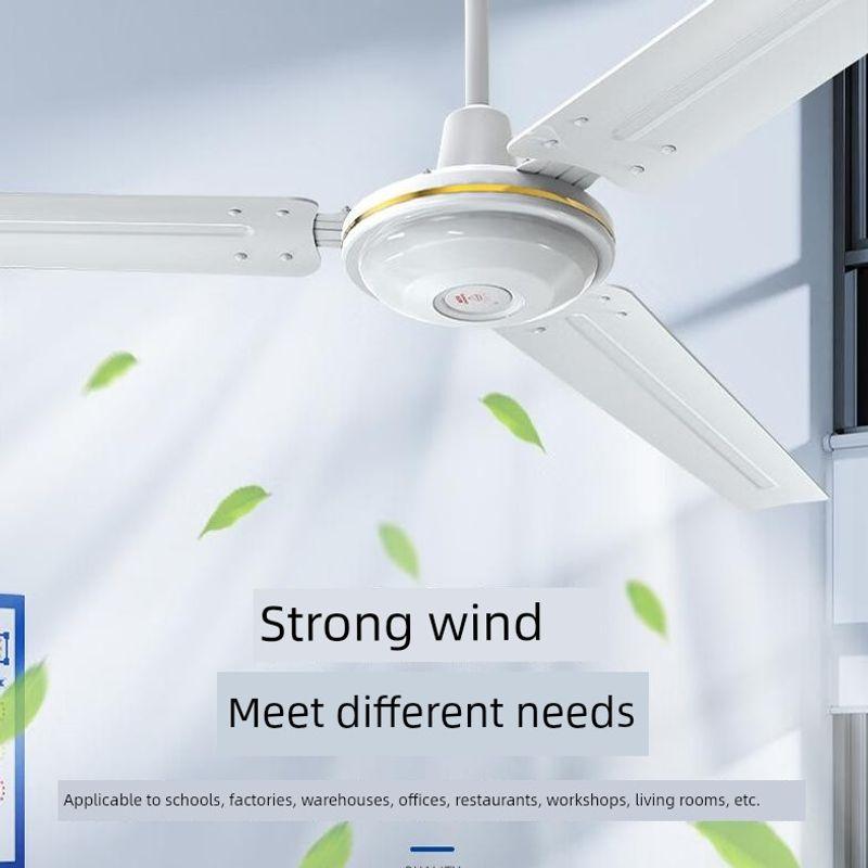 Diamond Brand Ceiling Fan For Home Living Room Iron Leaf Dormitory Industrial Hanging Electric Fan Dining Room Sound Light Strong Wind 4856-Inch