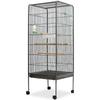 vidaXL Black Bird Cage 54 X 54 X 146 Cm Steel