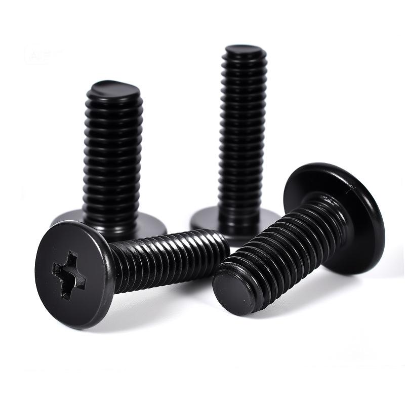 Black Cross Large Pan Head Ultra-Thin C Head CM Flat Head Machine Screw (M2-M6)
