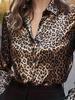 European and American temperament commuter printed long-sleeved shirt women's leisure animal pattern collage