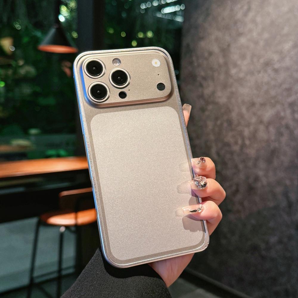 Metal Alloy Frame Backplane Slim Case for iPhone 16 15 14 13 12 Pro Max Instantly Change Upgrade 17Pro/17 Pro Max Matte Cover