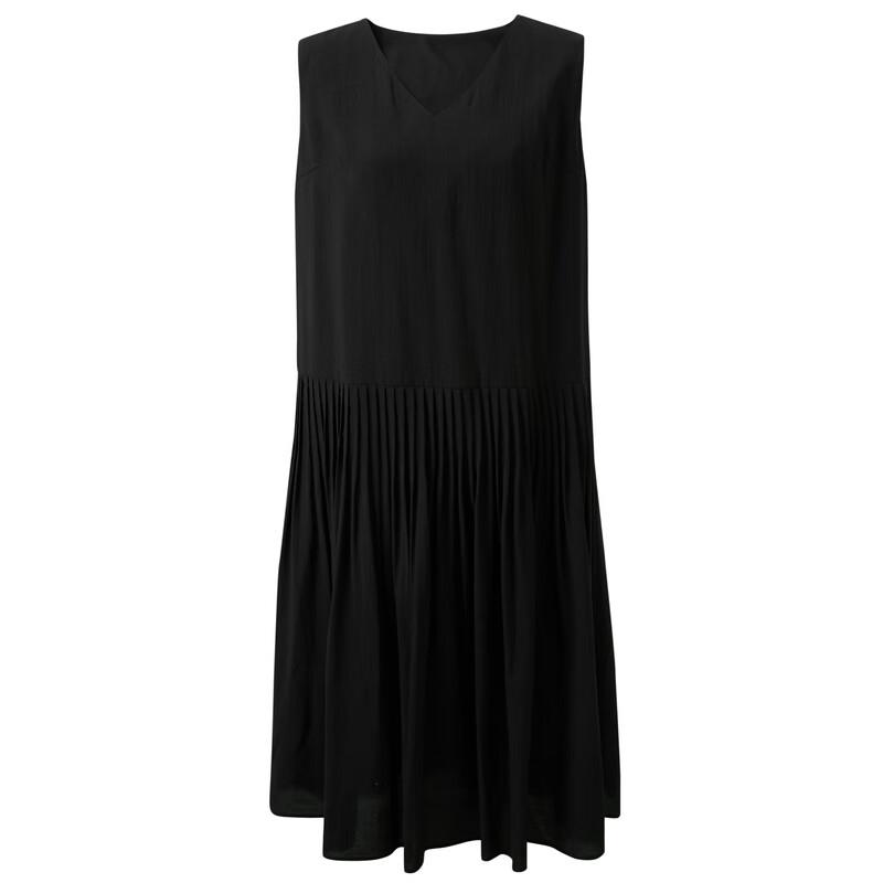 Sancai 2025 Summer V-Neck Sleeveless Little Black Dress