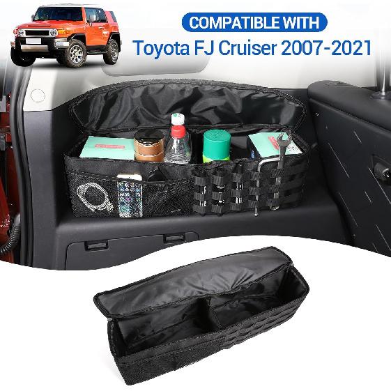 Car Trunk Organizer Compatible with Toyota FJ Cruiser 2007-, Rear Storage Organizer Multi-Compartment Oxford Cloth Car Storage Bag Space Saving,