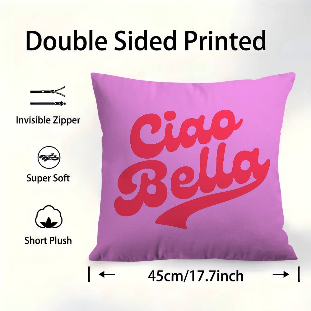 Ciao Bellas Italy Cushion Cover Decorative Pillow Sofa Home Decor Case Pillow Cases