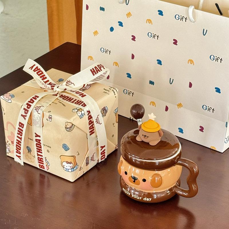 Abschlussgeschenk für Mädchen, Freundinnen, super süße Welpen, Keramiktassen, Kaffeetassen, Lehrer, Klassenkameraden, Souvenirs