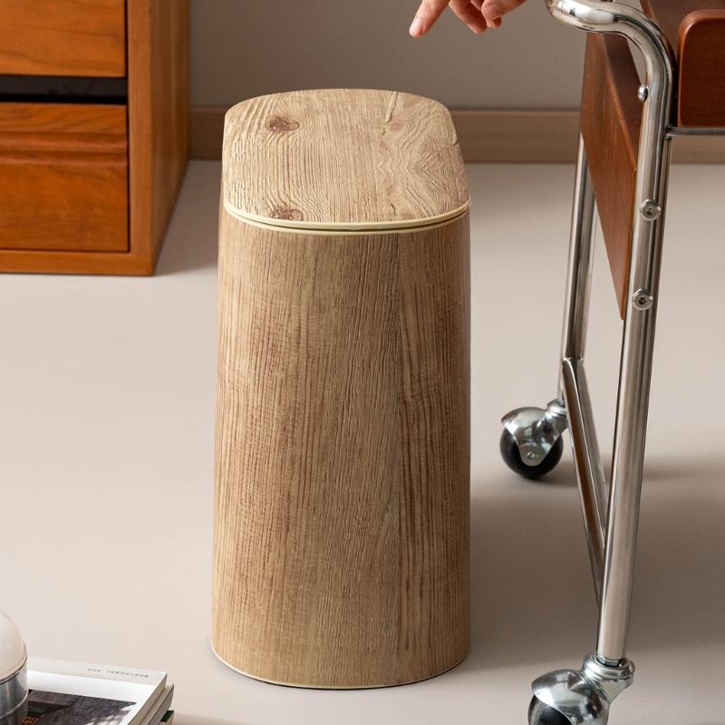 Modern Design Press Open Trash Bin Waste COntainer Basket For Home Kitchens Bathroom Narrow Space Garbage Can